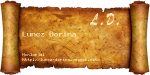 Luncz Dorina névjegykártya